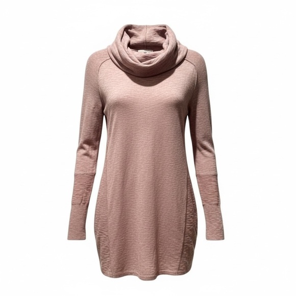 Cozy Cowl Neck Tunic Sweater Lavender Purple Size M Soft Knit Longline - Picture 1 of 14